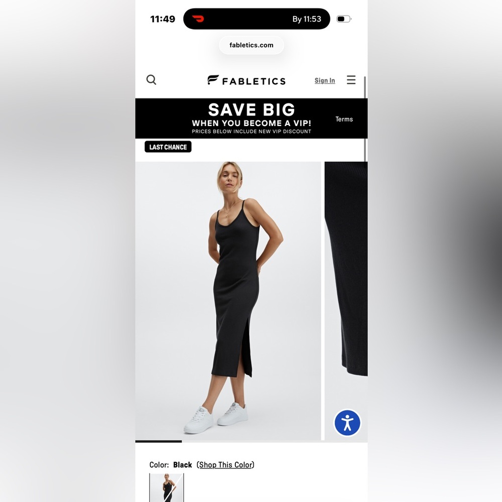 Fabletics Aubrey rib midi dress